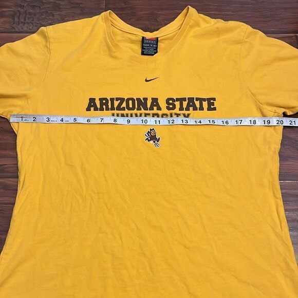 Y2K Nike ASU Arizona State University Sun Devils Yellow Graphic Shirt - Picture 5 of 9